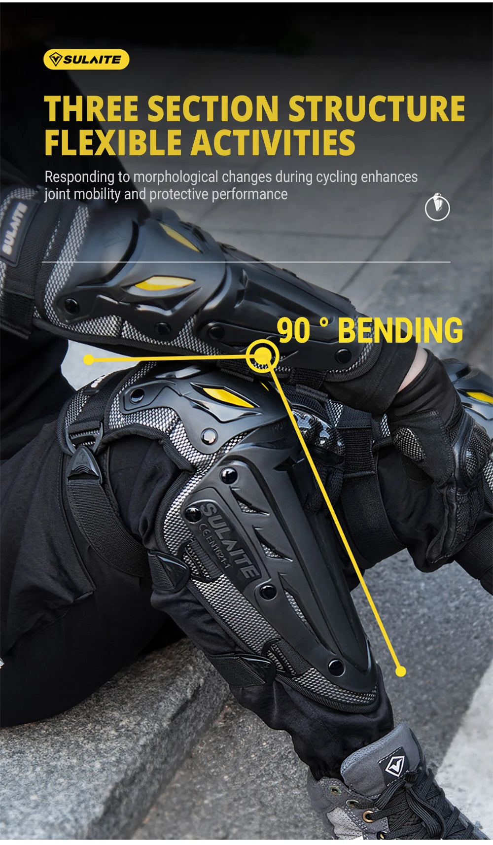 Motorcycle Knee Pad Elbow Protective Combo Knee Protector Equipment Gear Outdoor Sport Motocross Knee Pad Ventilate Four Seasons