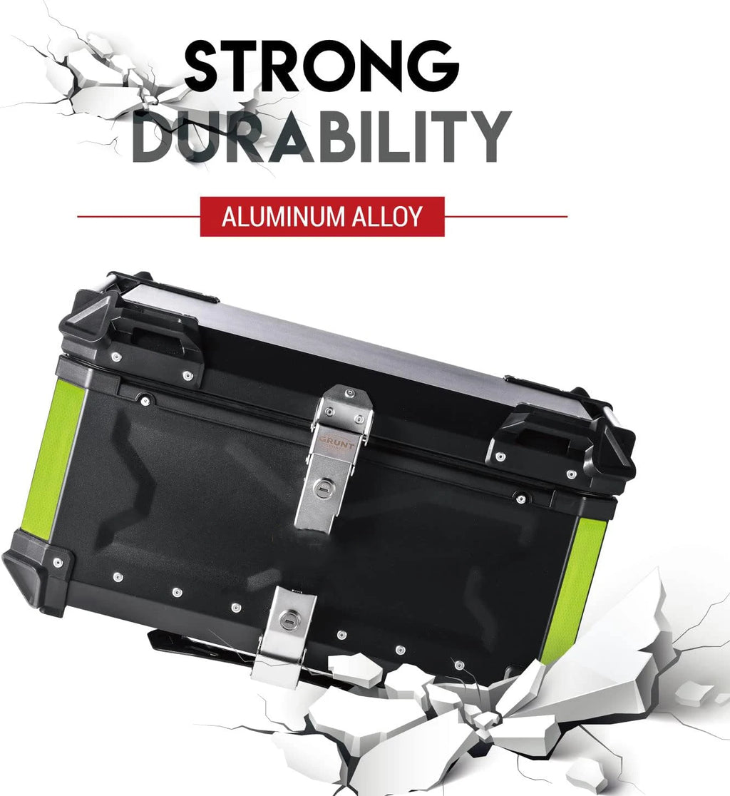 45/55/65L Aluminum Motorcycle Trunk Box Waterproof Top Box Tail Box Trunk Carrier Universal Motorbike Storage Tail Box Luggage