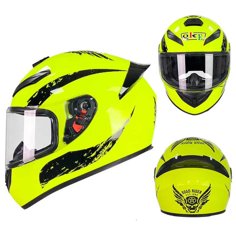DOT Approved Motorcycle Full Face Helmet for Men Full Helmets Racing Scooter Cruiser Helm Kask Female Sports Helmet Motocross